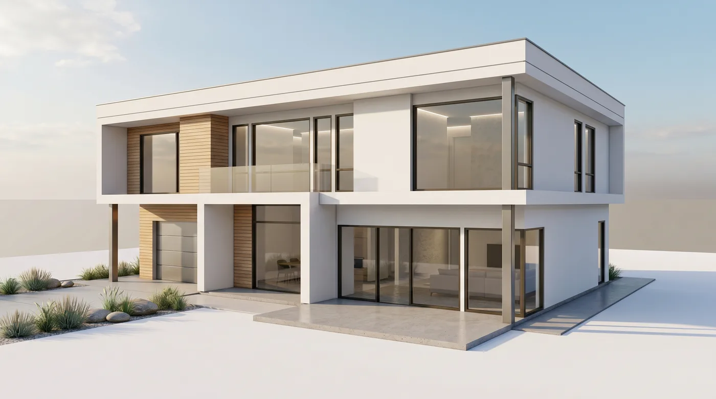 Residential exterior, Modern — AI render